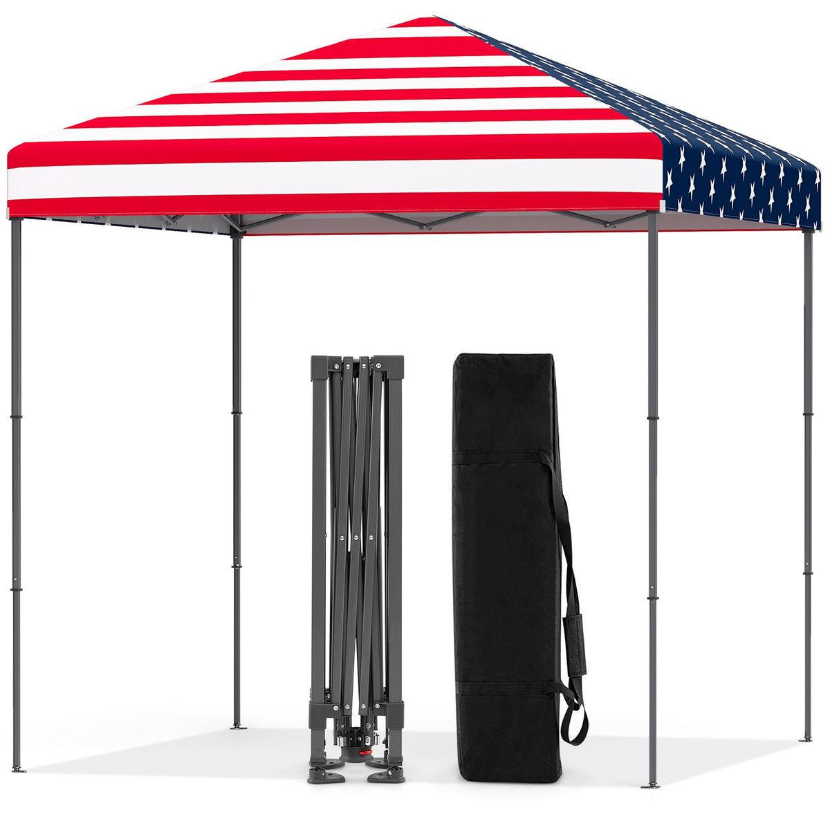 6.6 x 6.6 Feet Outdoor Pop-up Canopy Tent with UPF 50+ Sun Protection
