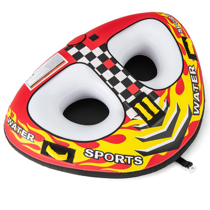 Towable Tube with Quick Connector and Drainage for Boating