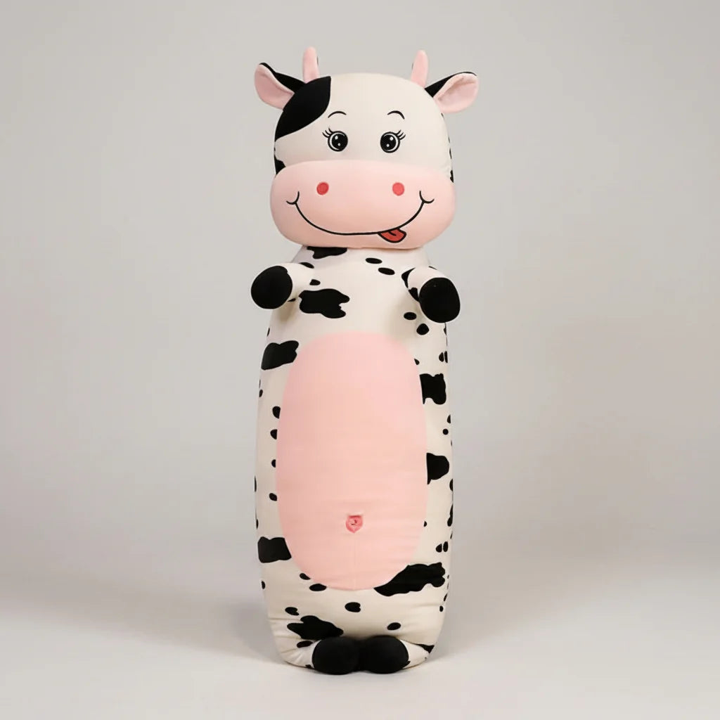 Giant Milk Cow Plush Toy – Cute Sleeping Cow Stuffed Animal Body Pillow