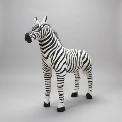 Standing Zebra Plush Toy – Giant Realistic Zebra Stuffed Animal