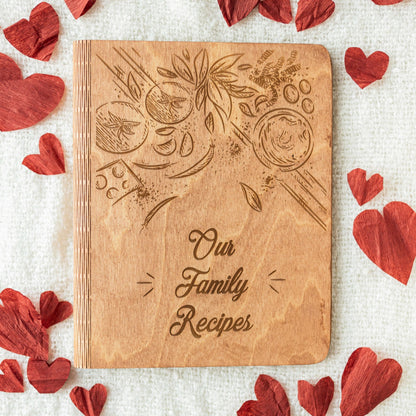 Wooden Recipe Book – Tomatoes Theme