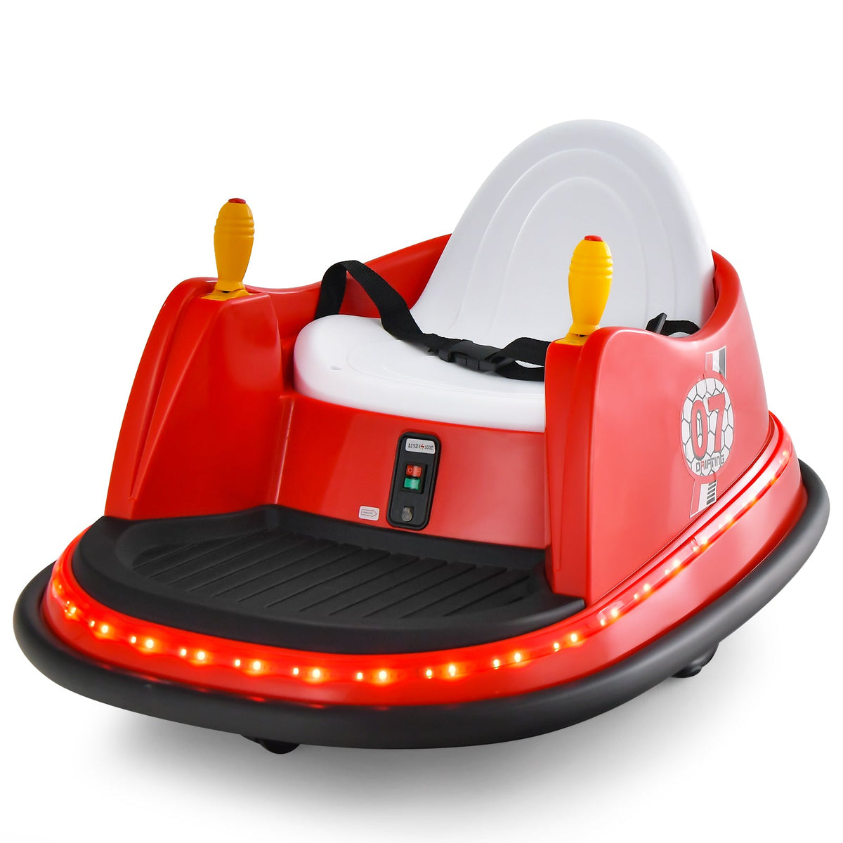 12V Electric Kids Ride On Bumper Car with Flashing Lights for Toddlers