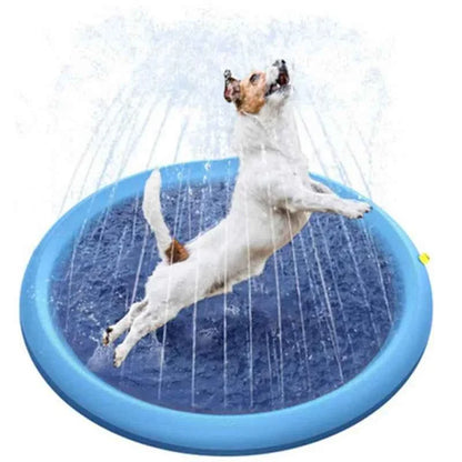 Inflatable Pet Splash Pad & Swimming Pool – Outdoor Water Sprinkler Cooling Mat for Dogs & Kids (2 Designs, 3 Sizes)