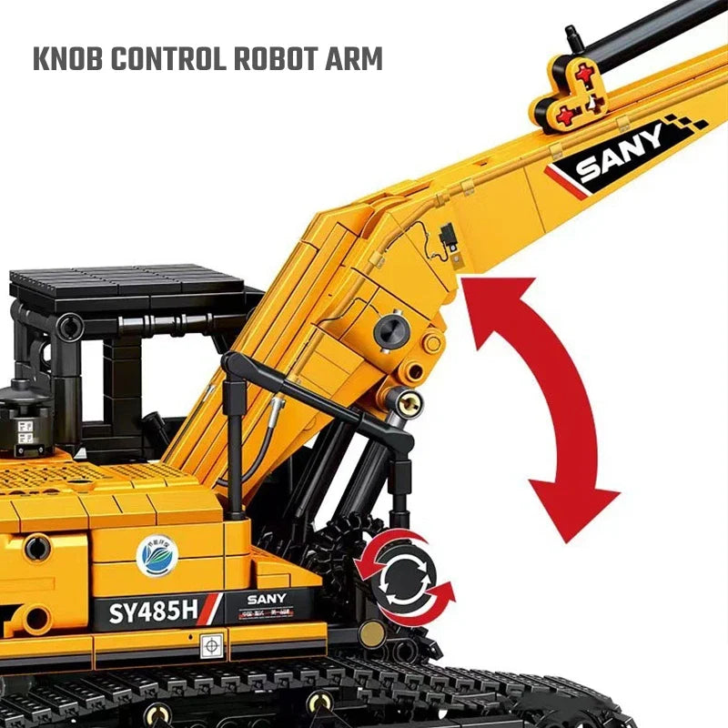 SEMBO BLOCK 1022pcs Excavator Models Building Blocks MOC City Construction Engineering Vehicle Bricks Educational Toys Boys Gift