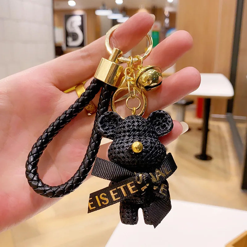 Cartoon Simple Mechanical Bear Cute Niche Doll Keychain Chain Bag Personalized Small Pendant Accessory Keychain Decorative Gifts