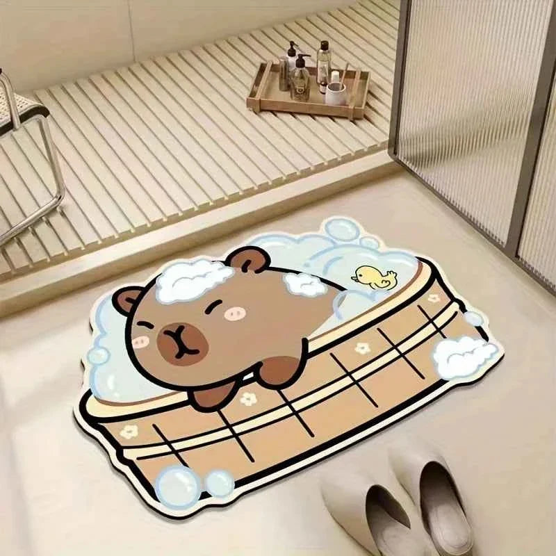 Cute Cartoon Bear Carpet Kitchen Rug Doormat Welcome Mat