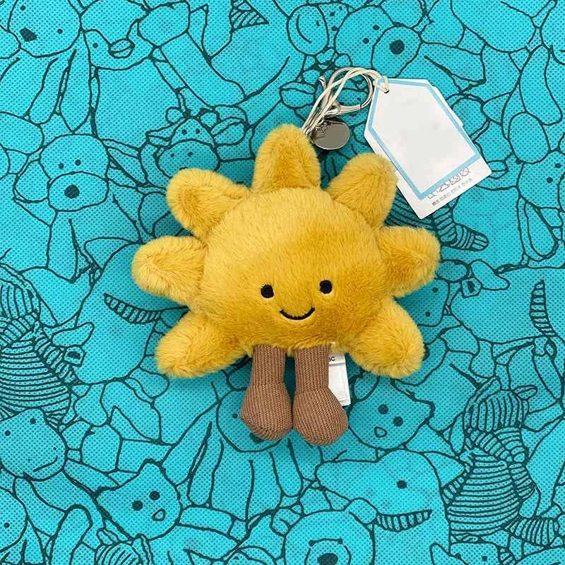 Mini Food Plush Bag Charm – Soft Jellyfish Cherry Watermelon Keychain Plush