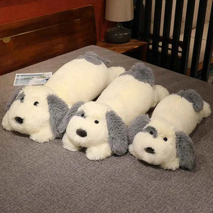 Soft Lying Dog Plush Toy – Giant Fluffy Puppy Hug Pillow
