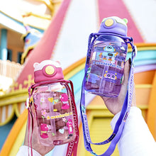 1PC Kids Water Sippy Cup Kids Water Bottle with Straw and Handle Portable Drinking Bottle Cup Children