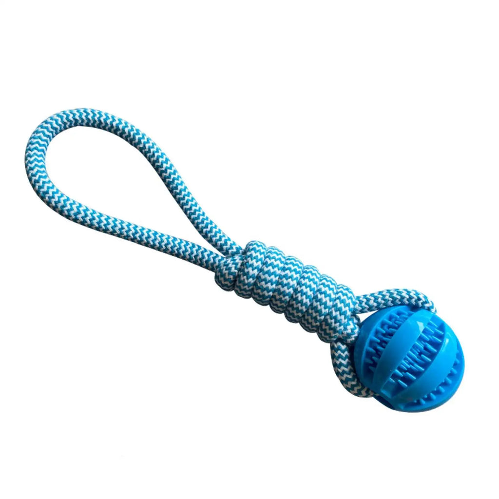 Interactive Dog Toy Balls – Treat Dispensing Rope & Rubber Chew Balls for Dogs