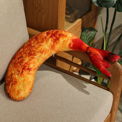 Kawaii Lobster & Crayfish Plush Toy – Lifelike Stuffed Shrimp Pillow Doll (4 Colors, 40–60cm)