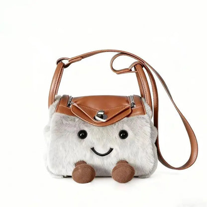 Cute Plush Doll Tote Bag – Large Capacity Kawaii Shoulder Bag