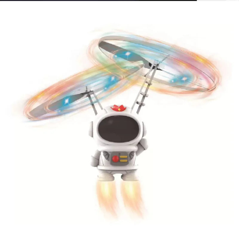 Creative Mini Astronaut Drone Cartoon Spaceman Flying Robot Toys with USB Charging Hand Control Helicopter Kids Gift