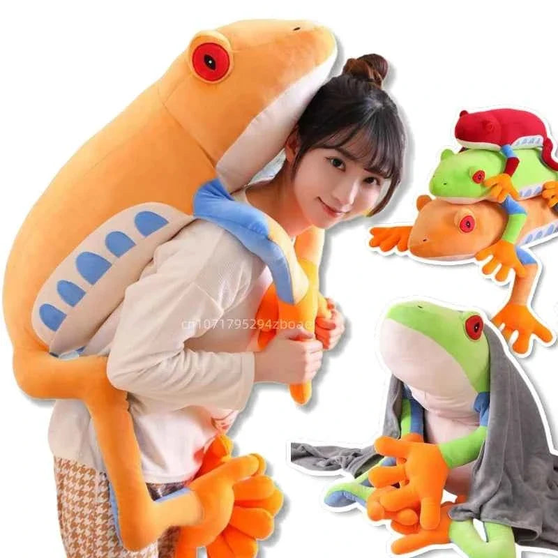 75cm Giant Colorful Frog Plush Doll Pillow Long Legs Big