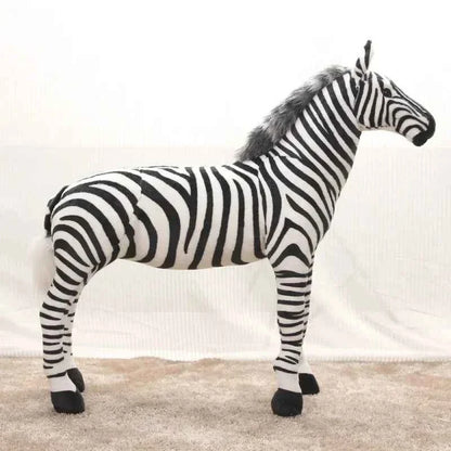 Standing Zebra Plush Toy – Giant Realistic Zebra Stuffed Animal