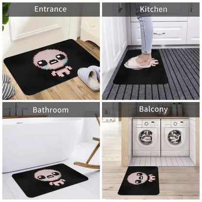 Pixel Style Cartoon Floor Mat – Soft Non-Slip Area Rug for Bedroom and Entryway