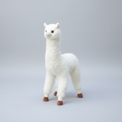 Realistic Standing Alpaca Plush Stuffed Animal – Soft Llama Toy for Kids & Adults