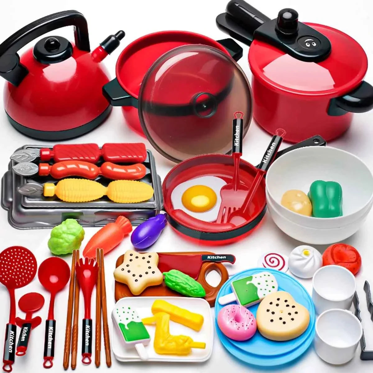 Children's simulated high fidelity cooking toys, home and school use chefs to pretend toy sets suitable for role-playing kitchen