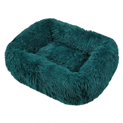Rectangle Plush Dog Bed – Warm Pet Sofa Cushion for Cats and Dogs