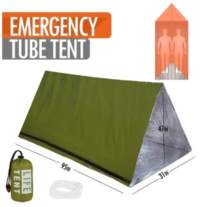 2 Person Emergency Tent Casa De Waterproof Camping Travel Pergola Family Campaign House Tourist Tents Cool Gear Equipment Coat
