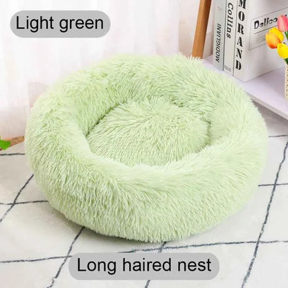 Donut Pet Bed – Calming Round Dog & Cat Bed Soft Plush Cuddler Nest