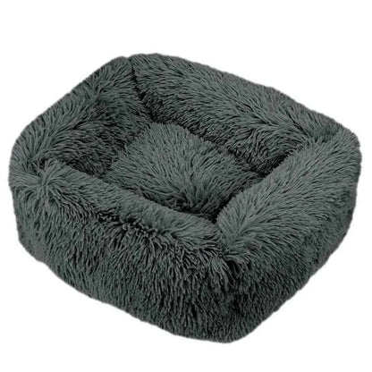 Rectangle Plush Dog Bed – Warm Pet Sofa Cushion for Cats and Dogs