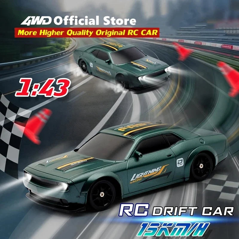 1/64 2.4G High speed Drift Rc Car 4WD Remote Control Car Four Wheel Drive Radio Controlled Mini RTR Racing Model Boy Toy Gift