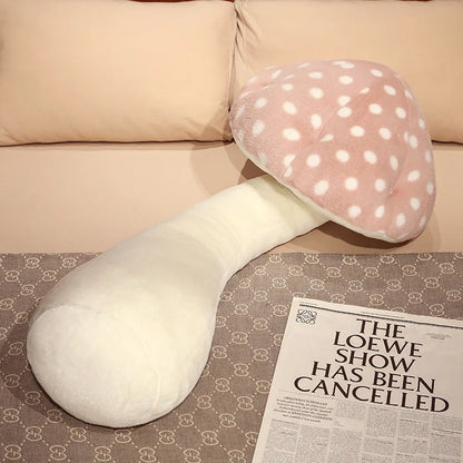 Giant Mushroom Plush Pillow – Huggable Plant Cushion for Sofa & Floor