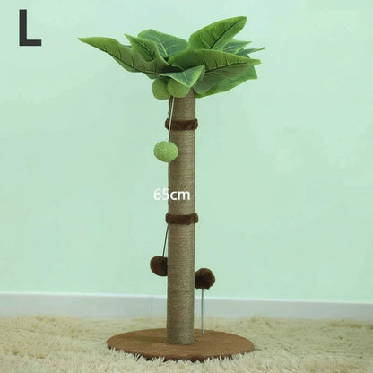 Cat Scratching Post Tree 65cm – Sisal Rope Scratch Tower with Hanging Toys