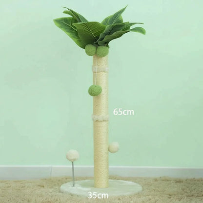 Cat Scratching Post Tree 65cm – Sisal Rope Scratch Tower with Hanging Toys