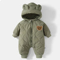  Winter Baby Outwear Clothing Fur Lining Warm Toddler Girl's Boy's Rompers Cartoon Bear Infant Jumpsuit