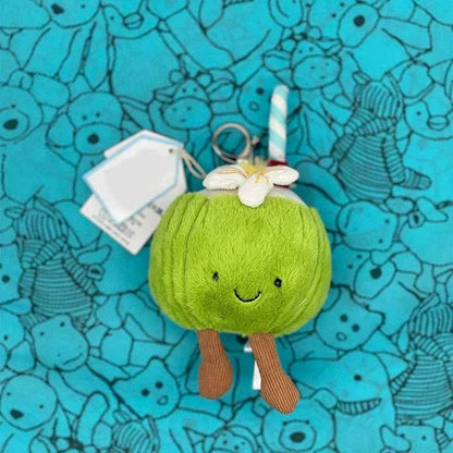 Mini Food Plush Bag Charm – Soft Jellyfish Cherry Watermelon Keychain Plush
