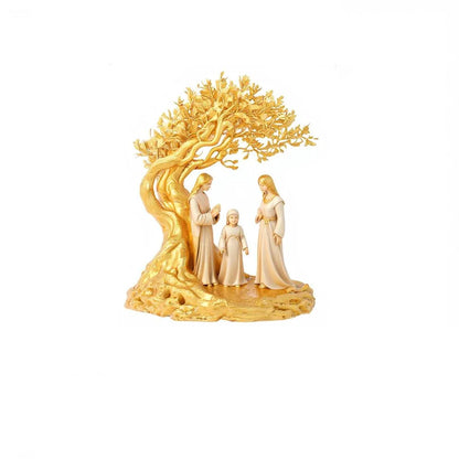 2D Flat Spiritual Moonlight Desk Decoration – Prayer & Tree of Life Home Decor Figurine