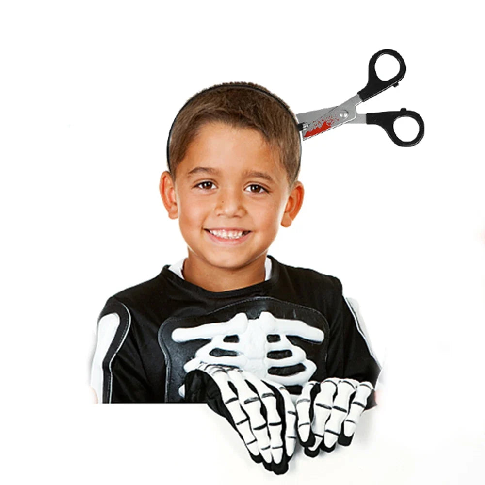 Halloween Hair Hoop Horror Blood Fake Ax Saws Knife Gothic Headband Halloween Party Masquerade Cosplay Prop Decor Accessories