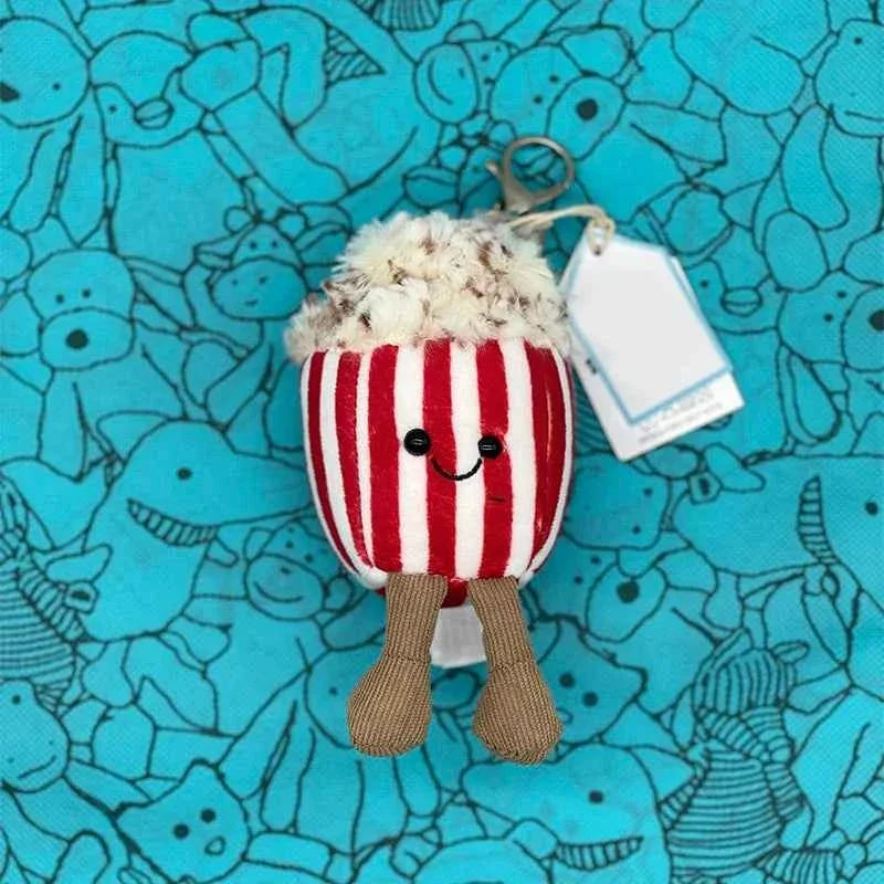 Mini Food Plush Bag Charm – Soft Jellyfish Cherry Watermelon Keychain Plush