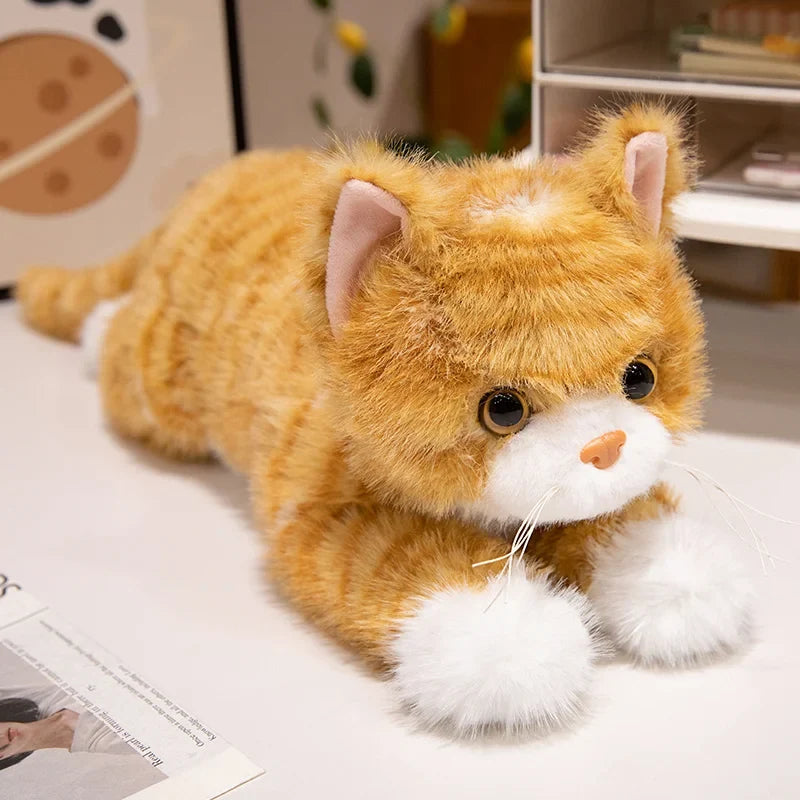 Lifelike Cat Plush Toy – Premium Fluffy Kitten Stuffed Animal (8 Styles)
