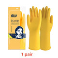 Lengthen Dishwashing Cleaning Silicone Gloves Rubber Dish Washing Glove Scrubber for Household Kitchen Clean Tool