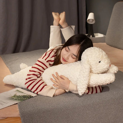 Long Curly Animal Plush Pillow – Giant Stuffed Body Cushion