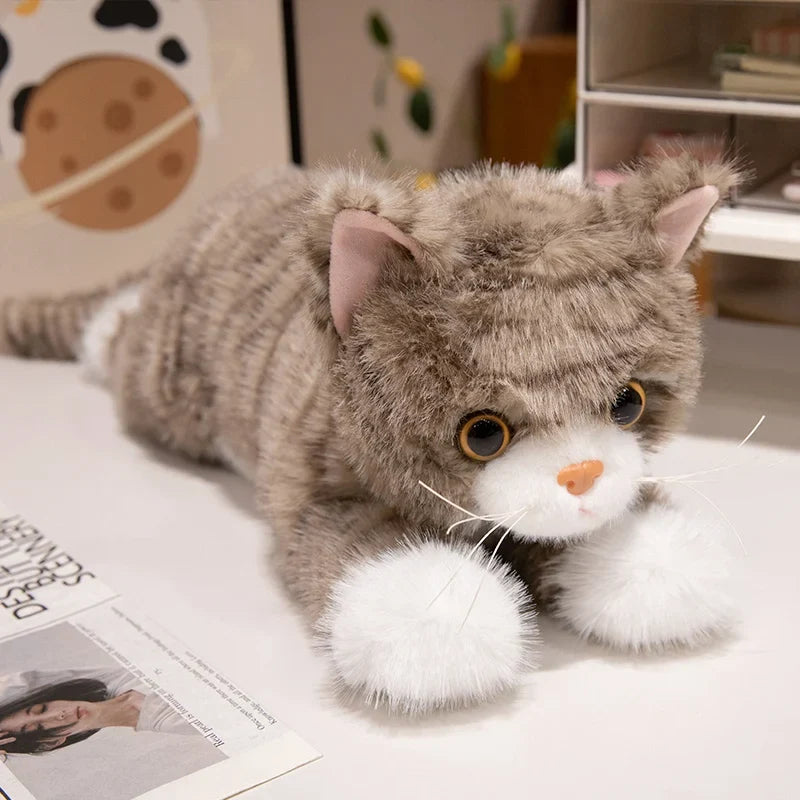 Lifelike Cat Plush Toy – Premium Fluffy Kitten Stuffed Animal (8 Styles)