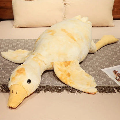 Giant Colorful Goose Plush Pillow – 130cm Long Stuffed Hug Cushion