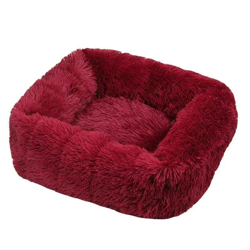 Rectangle Plush Dog Bed – Warm Pet Sofa Cushion for Cats and Dogs