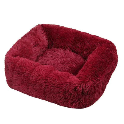 Rectangle Plush Dog Bed – Warm Pet Sofa Cushion for Cats and Dogs
