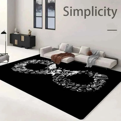 Pixel Game Entrance Floor Mat – Washable Non-Slip Area Rug for Bedroom and Living Room