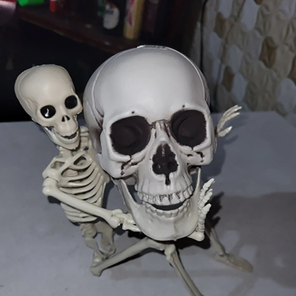 Halloween Skull Decoration,Realistic Plastic Skull,Head Skeleton,Halloween Party Home Yard Decoration,Haunted House Horror Props