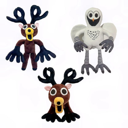 Forest Animal Plush Toy – Elk Deer & Owl Stuffed Doll