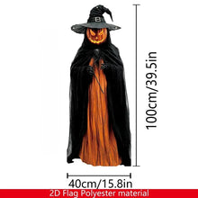 2D Halloween Horror Evil Pumpkin Man hanging Background Cloth Halloween Terror Atmosphere Indoor and Outdoor Decoration Supplies