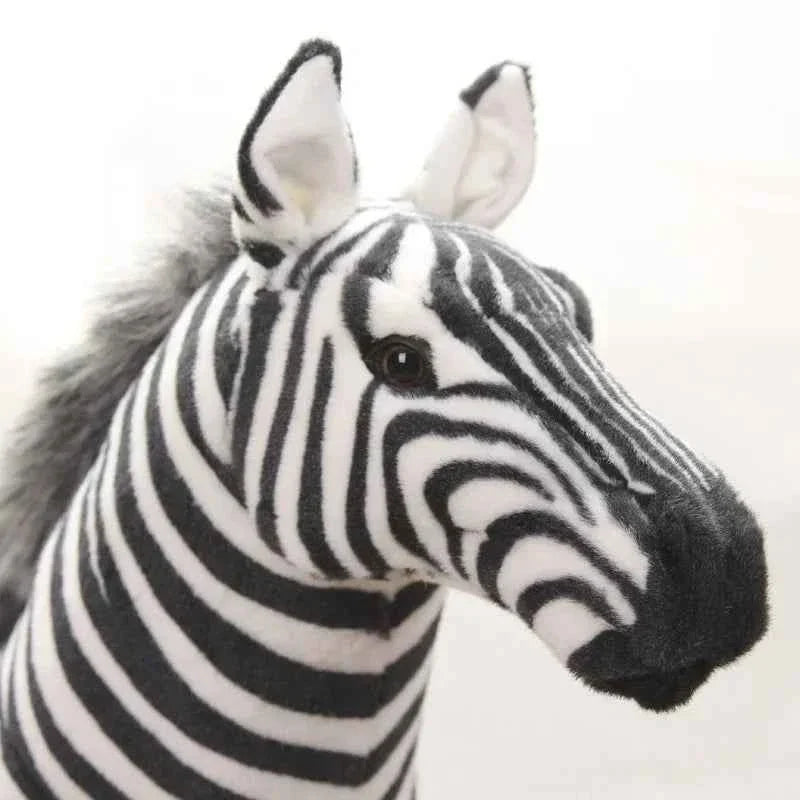 Standing Zebra Plush Toy – Giant Realistic Zebra Stuffed Animal