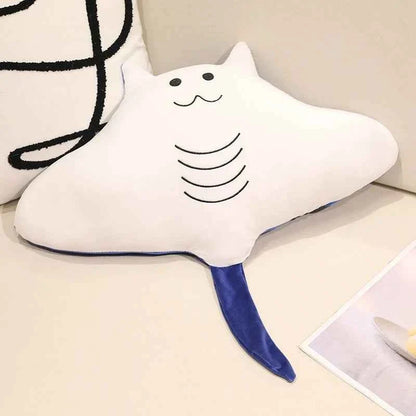 Giant Manta Ray Plush Toy – Kawaii Sea Animal Stuffed Pillow