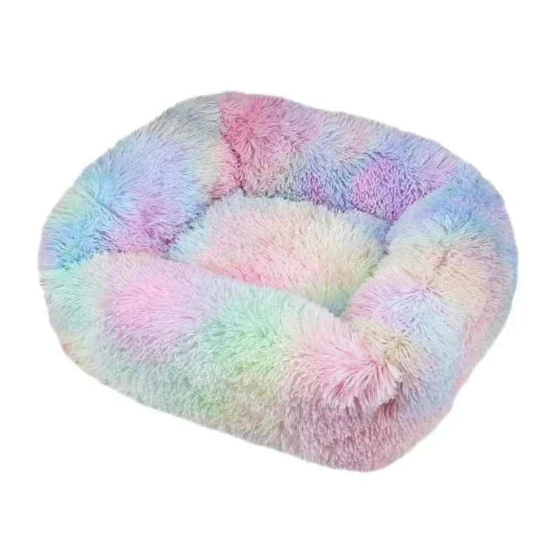 Rectangle Plush Dog Bed – Warm Pet Sofa Cushion for Cats and Dogs