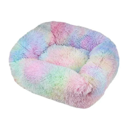 Rectangle Plush Dog Bed – Warm Pet Sofa Cushion for Cats and Dogs